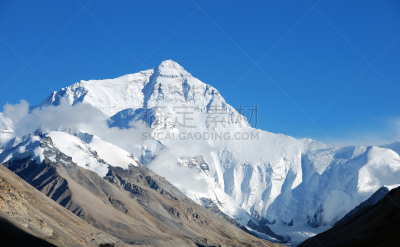 珠穆朗玛峰,山,珠峰大本营,冰瀑,天空,水平画幅,雪,无人,喜马拉雅山脉,偏远的