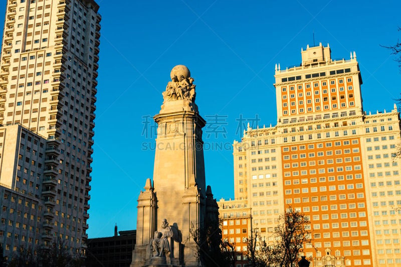 Skyscrapers in Plaza de España in Madrid