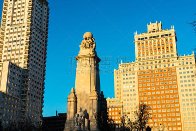 Skyscrapers in Plaza de España in Madrid