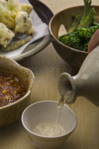 春天,日本青酒,野菜,含酒精饮料,天麸罗,三赛植物,世界遗产,食品,成分,味噌酱