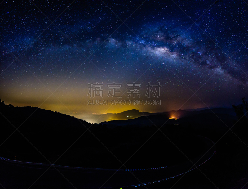 山,银河系,星座,星云,自然,天空,太空,星系,水平画幅,夜晚