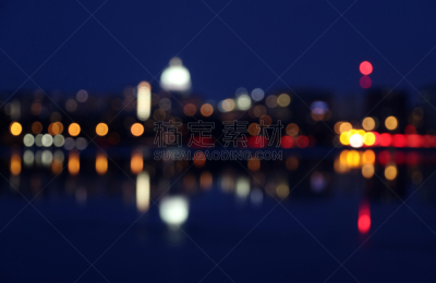 夜晚,抽象,城市,背景,水,水平画幅,无人,户外,光