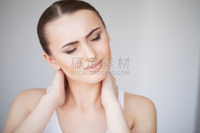 颈,痛苦,女人,自然美,女孩,人,健康保健,颈痛,药,乌克兰