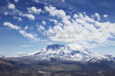 圣海伦火山,圣海伦火山火山国家纪念碑,吉福德平肖国家森林,天空,美,国家公园,水平画幅,雪,火山地形,户外