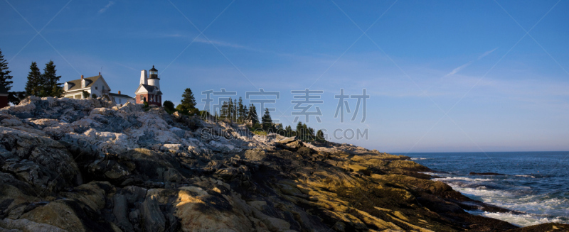 地形,灯塔楼,海洋,佩马奎德角,自然,水,天空,水平画幅,岩石,建筑