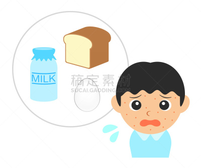 儿童,食品,过敏反应,奶制品,皮炎,牛奶,面包,白面包,卵,鸡蛋