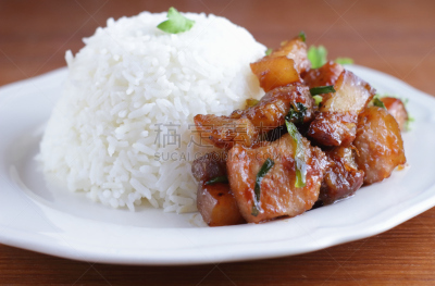 米,猪肉,食品,甜食,饮食,水平画幅,膳食,泰国,肉,晚餐