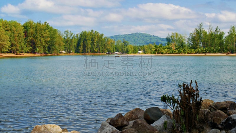 陶公,海滩,帽子,粉末状雪,潮汐,低的,水,水平画幅,沙子,岩层