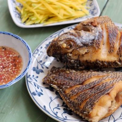 越南,鱼类,食品,芒果,每日邮报,多味酱,罗非鱼,芒果 ,餐具,格子烤肉