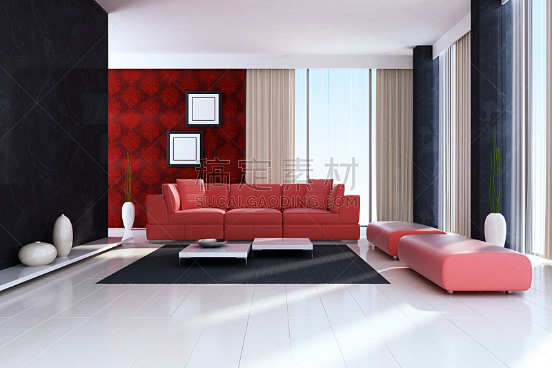 顶楼公寓,极简构图,室内,座位,纹理效果,家具,现代,沙发,地板