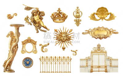 黄金,大特写,凡尔赛,大门,纪念碑,水平画幅,符号,古老的,旅行者,偏远的