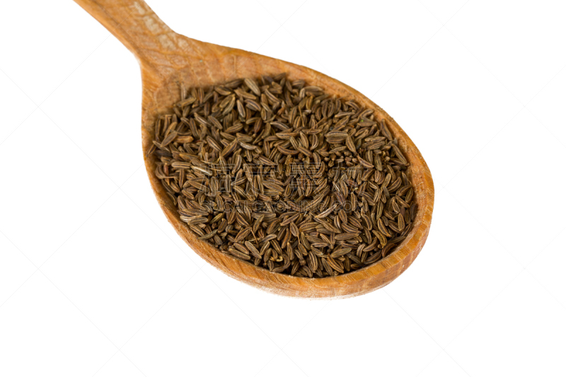 孜然,白色,分离着色,立陶宛共和国,背景分离,装饰菜,香料,食品,熟的,成分