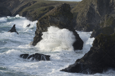 波浪,康沃尔,白度杉台阶,巨大的,环境,自然神力,海浪,英国,英格兰,大浪冲浪
