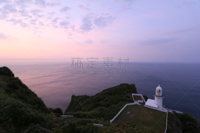 室兰,斗篷,北海道,海岬,水平画幅,无人,蓝色,日本,色彩渐变,太阳