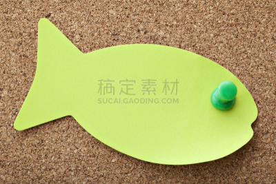 鱼类,黄色,留言板,办公室,留白,办公用品,水平画幅,消息,无人,符号