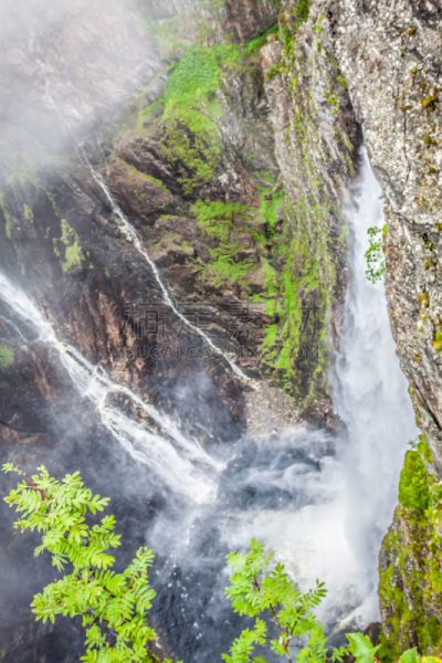 瀑布,挪威,数字4,voringsfossen,埃德峡湾,自然,垂直画幅,山,无人,户外