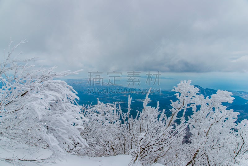 冬天,山,daisen,海岸线,都市风景,鸟取,活力,运动,城镇景观,云