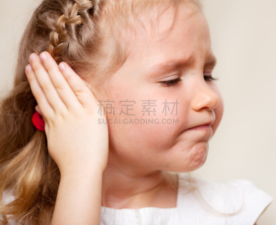 女孩,人的耳朵,寒冷,水平画幅,小的,人,炎症,白人,仅一个女孩