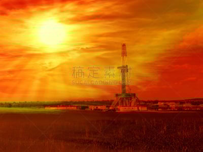 页岩,天然气,天空,水平画幅,能源,无人,工厂,户外,气候与心情,建筑业