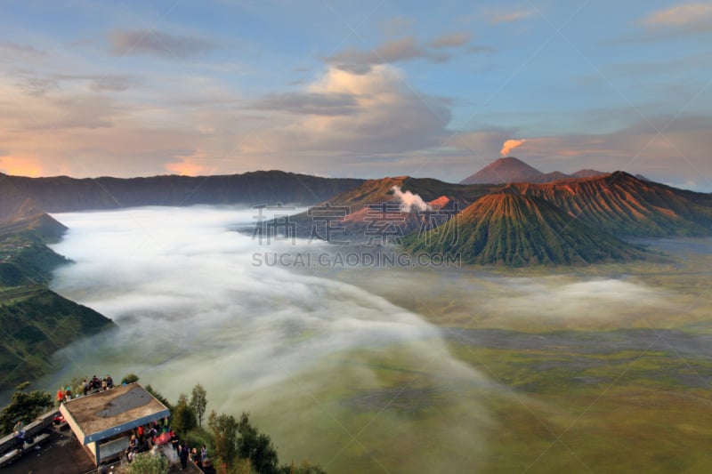 婆罗摩火山,bromo-tengger-semeru national park,东爪哇,天空,水平画幅,地形,熔岩,无人,火山地形,帕纳若玛山庄