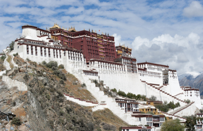 布达拉宫,灵性,旅游目的地,水平画幅,建筑,无人,宫殿,喜马拉雅山脉,建筑外部,建筑结构