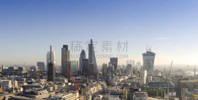 早晨,伦敦城,伦敦肉类市场街122号,第42号塔,伦敦劳埃德,瑞士再保险塔,伦敦,金丝雀码头,全球财政,天空