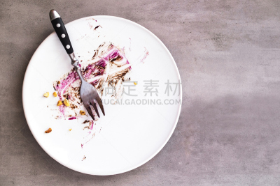冷食类,蛋糕,白色,切片食物,空板,咬过,碎屑,蛋糕切片,盘子,模仿动物