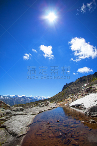 湖,山,地下水,瓦莱斯州,垂直画幅,水,天空,留白,风,雪