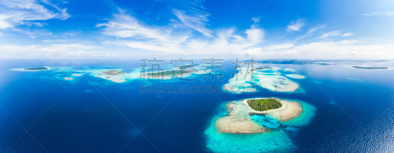 群岛,礁石,海滩,浮潜,航拍视角,岛,印度尼西亚,跳水,旅游,旅行
