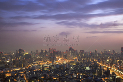 北库,黎明,巨大的,办公室,城镇景观,水平画幅,高视角,夜晚,无人,早晨
