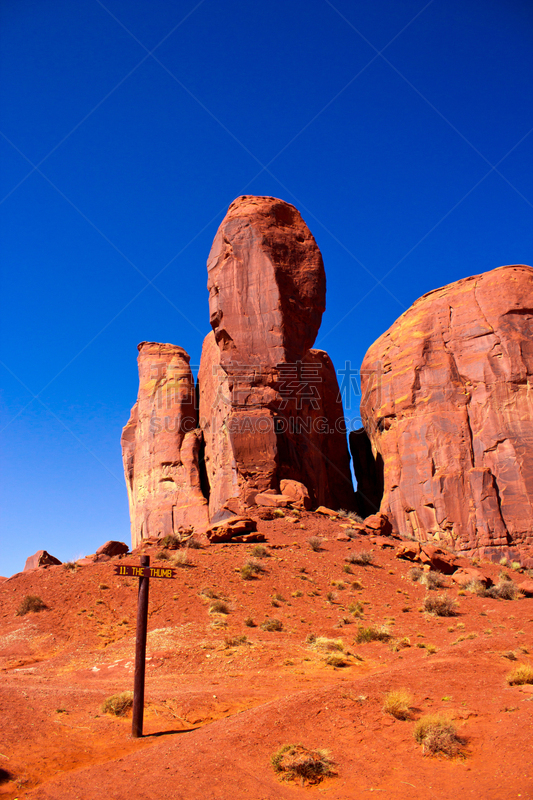 纪念碑山谷,拇指,纳瓦霍人种类,纪念碑谷部落公园,孤峰群,纳瓦霍族,美洲土著居民,垂直画幅,天空