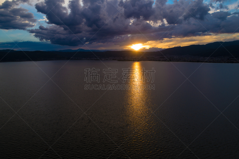 天空,摄像机拍摄角度,苏瓦湖,长野县,水,美,公园,地名,水平画幅,山