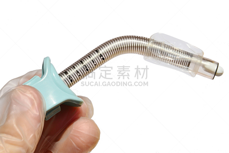 装管,白色背景,放气的,袖口,气管切开术,外科手套,左撇子,拿着,力量,水平画幅