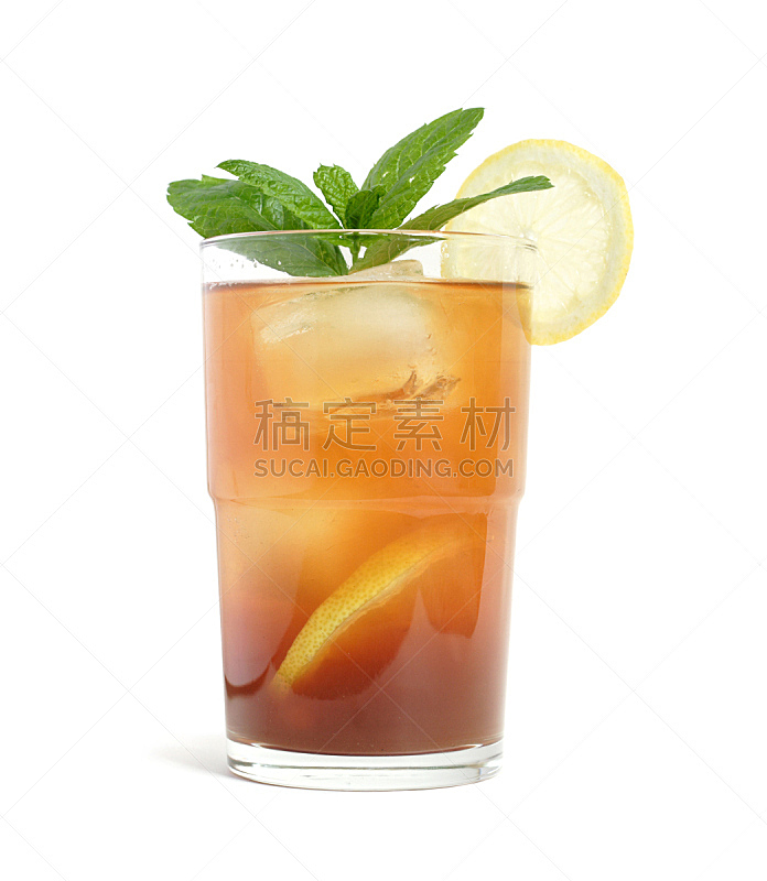冰茶,分离着色,垂直画幅,寒冷,水果,无人,玻璃杯,果汁,夏天,冰