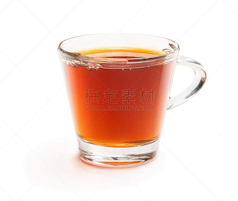 杯,玻璃杯,白色,分离着色,红茶,饮料,茶,传统,热,一个物体