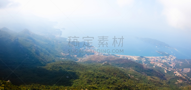 海滩,海洋,黑山,风景,度假胜地,水平画幅,旅行者,夏天,户外,建筑业