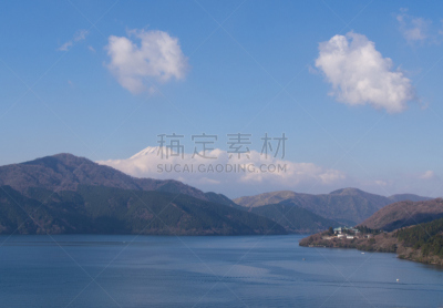 湖,自然美,芦之湖,箱根湿地植物园,箱根园,富士箱根伊豆国立公园,富士山,天空,水平画幅,地形
