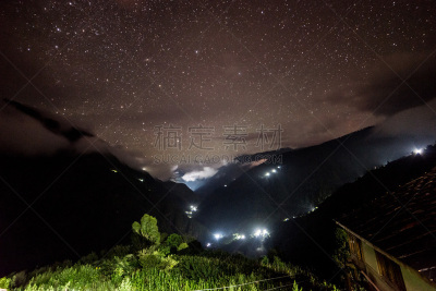 星系,喜马拉雅山脉,都市风光,非凡的,西姆拉,山脊,尼泊尔,行星,岩石,天空
