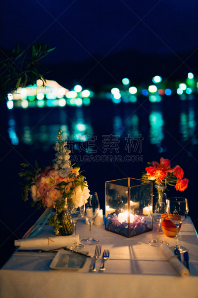晚餐,烛光,婚礼,历日,情人节,垂直画幅,葡萄酒,美,新的
