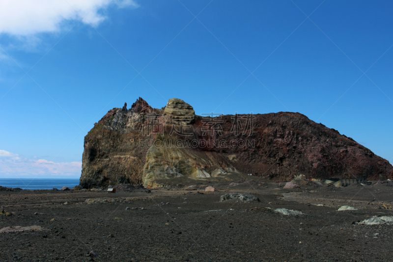 怀特岛,新西兰,喷气孔,火山湖,丰盛湾,硫磺,火山喷口,自然,水平画幅,岩石