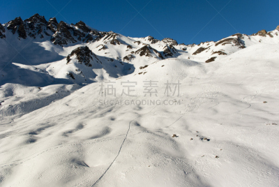 澳大利亚阿尔卑士山脉,天空,水平画幅,雪,无人,户外,白色,勃朗峰,冬天,山