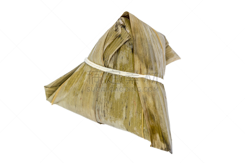 粽子,米饺子,粘的,传统,白色背景,米,笋,分离着色,做