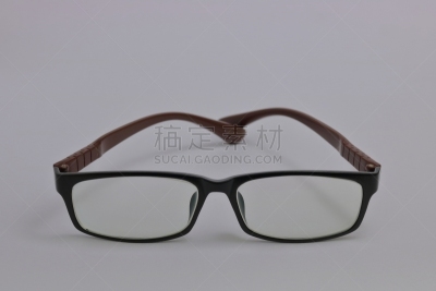 眼镜,分离着色,白色背景,个人随身用品,正面视角,边框,水平画幅,塑胶,特写,泰国