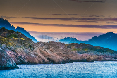 北地,海滩,山,北,海洋,挪威,个性, 罗弗敦群岛 ,海岸地形