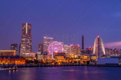 横滨,海湾,桨叉架船,横滨高速铁路,车轮,仓库,旅游目的地,水平画幅,建筑,无人