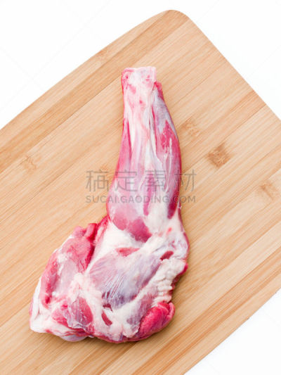 羊腿,垂直画幅,饮食,原始视频,无人,生食,白色背景,背景分离,特写,羊肉