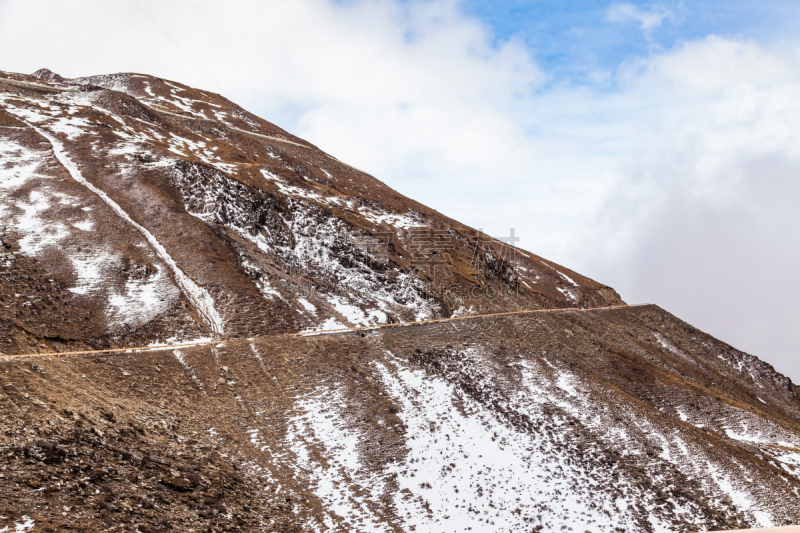 雪,中国,山,四川省,西,风景,男爵,高对比度,寒冷,山脊