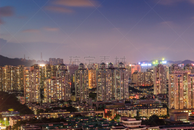 夜晚,城市,在下面,天空,海洋,拥挤的,双叶区,深圳,新古典派,广东省