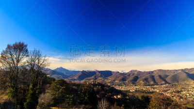 贝加莫,色彩鲜艳,卢扎钟楼,亭台楼阁, 米兰,顶部,纪念碑,档案,夜晚