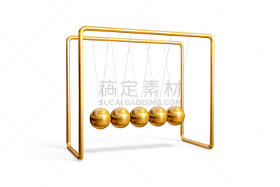 牛顿碰撞球,黄金,水平画幅,形状,无人,科学,物理学,球体,三维图形,万有引力场